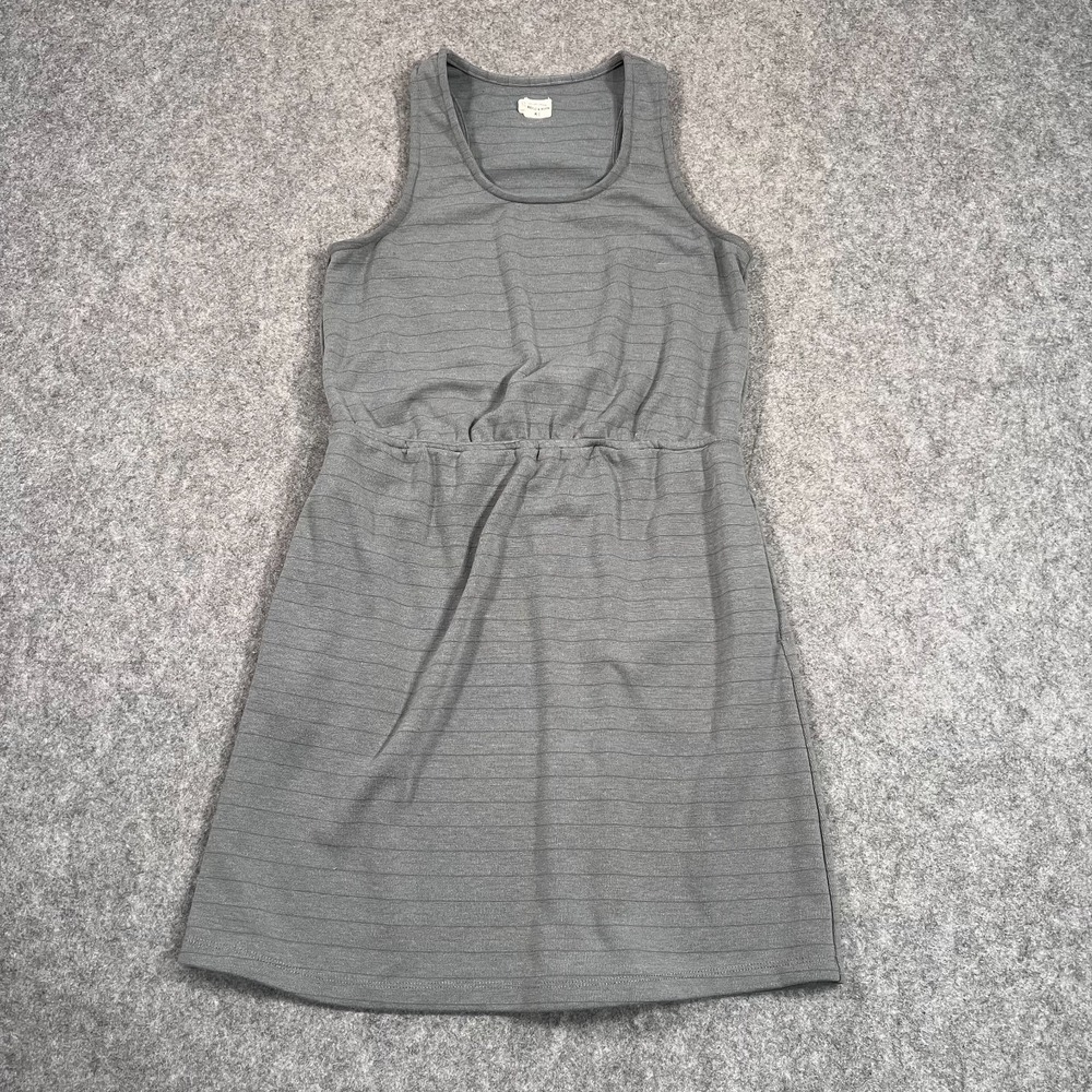 Bridge & Burn Gray Striped Sleeveless‎ Mini Dress Pockets Women's Size Sm